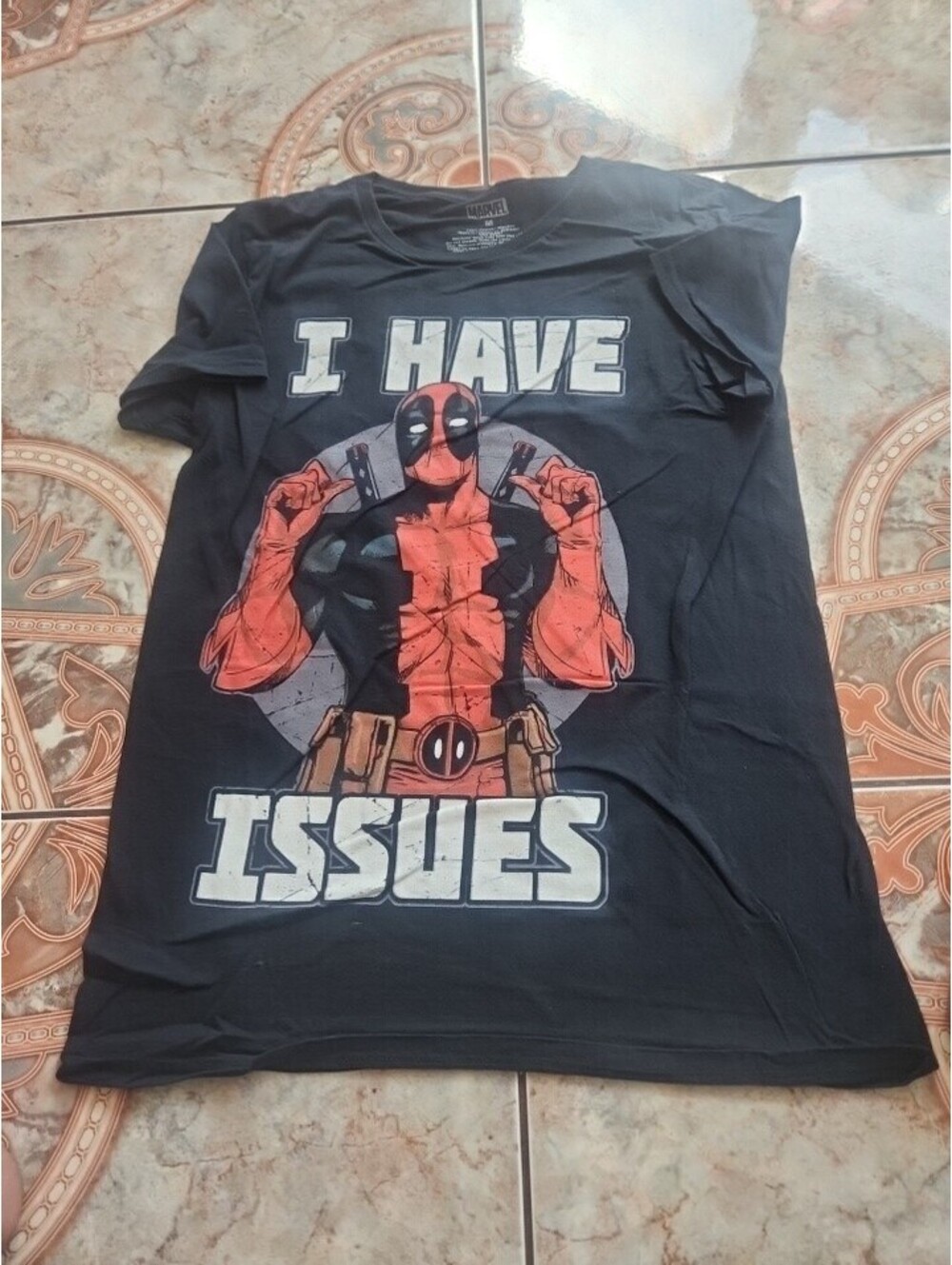 Deadpool Shirt Mens M Black Red I Have Issues Wade Wilson Marvel X Men